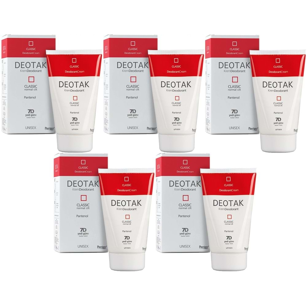 Deotak Krem Deodorant 35ML Classic (Normal Cilt) (5 Li Set)