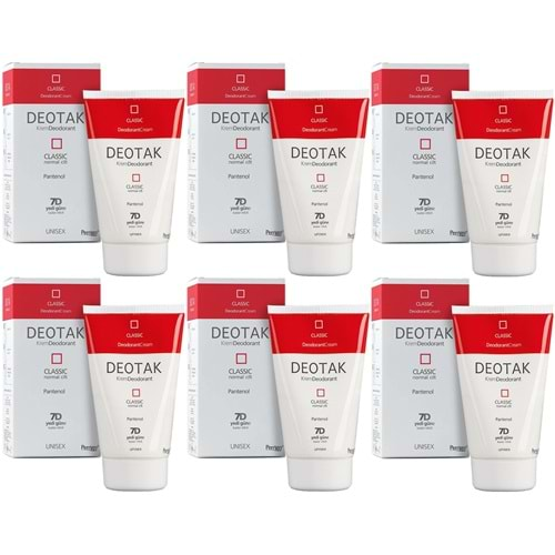 Deotak Krem Deodorant 35ML Classic (Normal Cilt) (6 Lı Set)