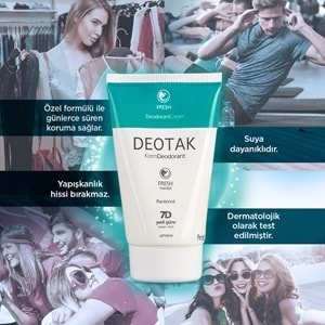 Deotak Krem Deodorant 35ML Fresh (Mentol) (3 Lü Set)