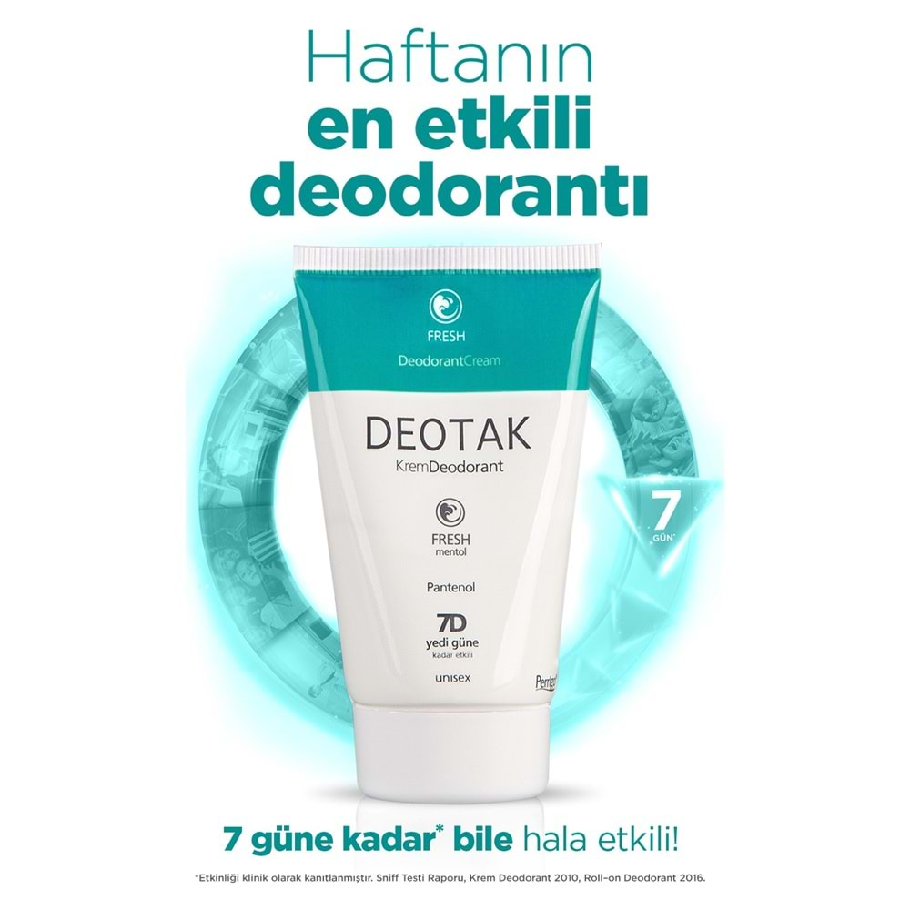 Deotak Krem Deodorant 35ML Fresh (Mentol) (3 Lü Set)