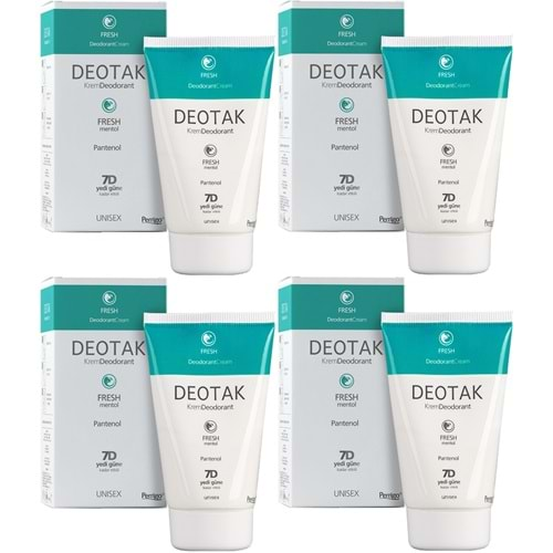 Deotak Krem Deodorant 35ML Fresh (Mentol) (4 Lü Set)