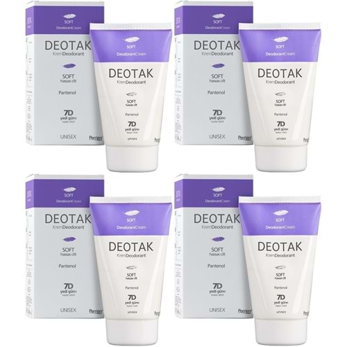 Deotak Krem Deodorant 35ML Soft (Hassas Cilt) (4 Lü Set)