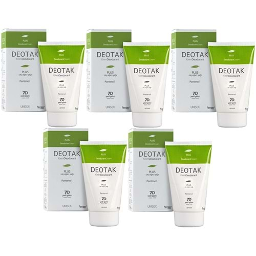 Deotak Krem Deodorant 35ML Plus (Çay Ağaçı Yağı) (5 Li Set)