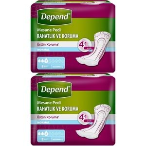 Depend Mesane Pedi Normal Rahatlık ve Koruma 16 Adet (2PK*8)