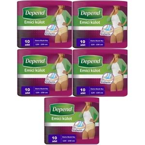 Depend Emici Külot Hasta Bezi XL - Extra Büyük Kadın 50 Adet (5PK*10)