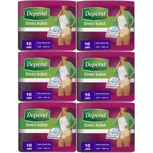 Depend Emici Külot Hasta Bezi XL - Extra Büyük Kadın 60 Adet (6PK*10)