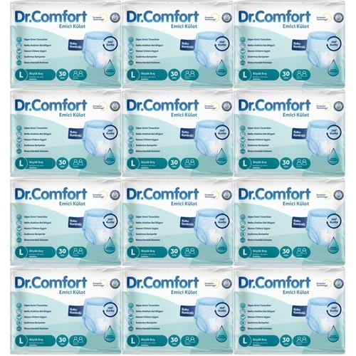 Dr.Comfort Hasta Bezi Yetişkin Emici Külot L-Büyük 360 Adet (12Pk*30)