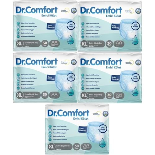 Dr.Comfort Hasta Bezi Yetişkin Emici Külot Ekstra Büyük (XL) 150 Adet (5Pk*30)