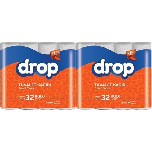 Drop Tuvalet Kağıdı Çift Katlı 64 Lü Paket (2PK*32)