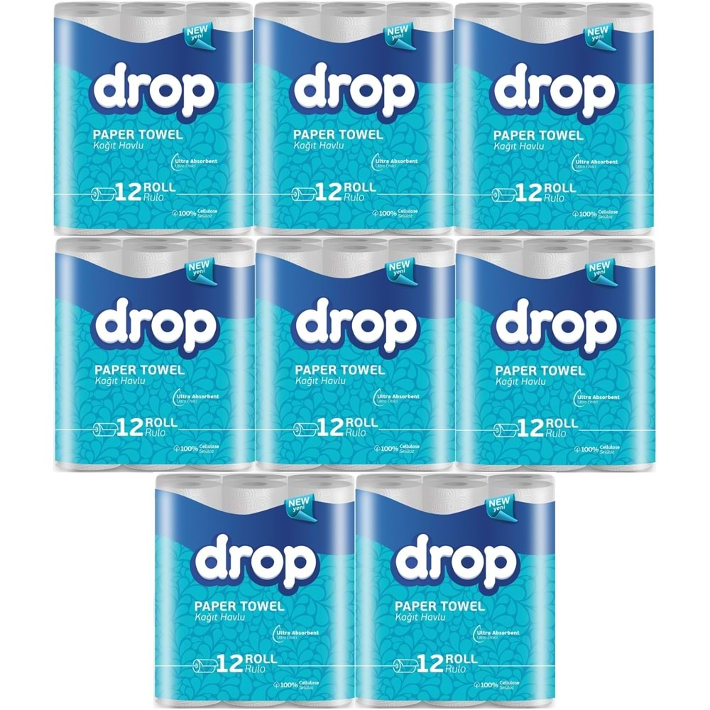 Drop Kağıt Havlu Çift Katlı 96 Lı Paket (8PK*12)