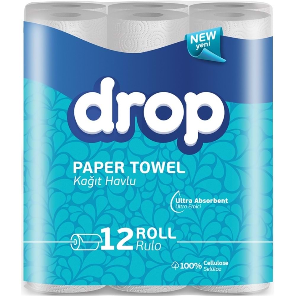 Drop Kağıt Havlu Çift Katlı 96 Lı Paket (8PK*12)