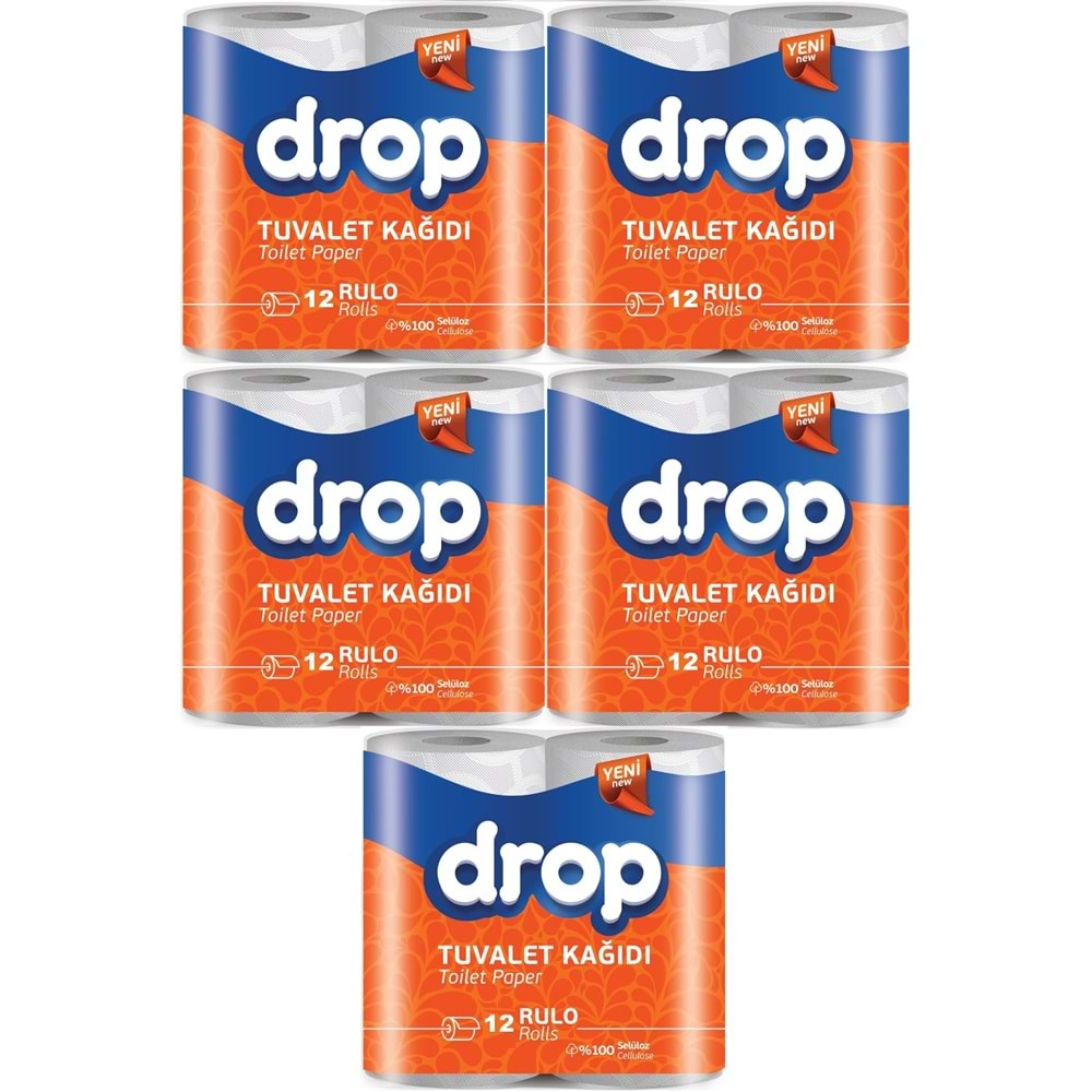 Drop Tuvalet Kağıdı Çift Katlı 60 Lı Paket (5PK*12)