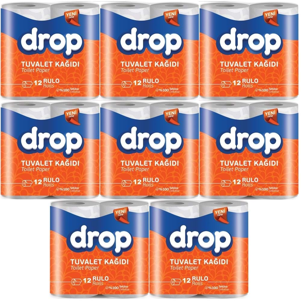 Drop Tuvalet Kağıdı Çift Katlı 96 Lı Paket (8PK*12)