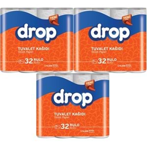 Drop Tuvalet Kağıdı Çift Katlı 96 Lı Paket (3PK*32)