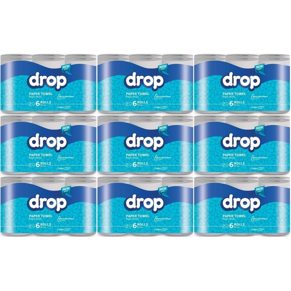 Drop Kağıt Havlu Çift Katlı (54 Lü Pk) (9PK*6)