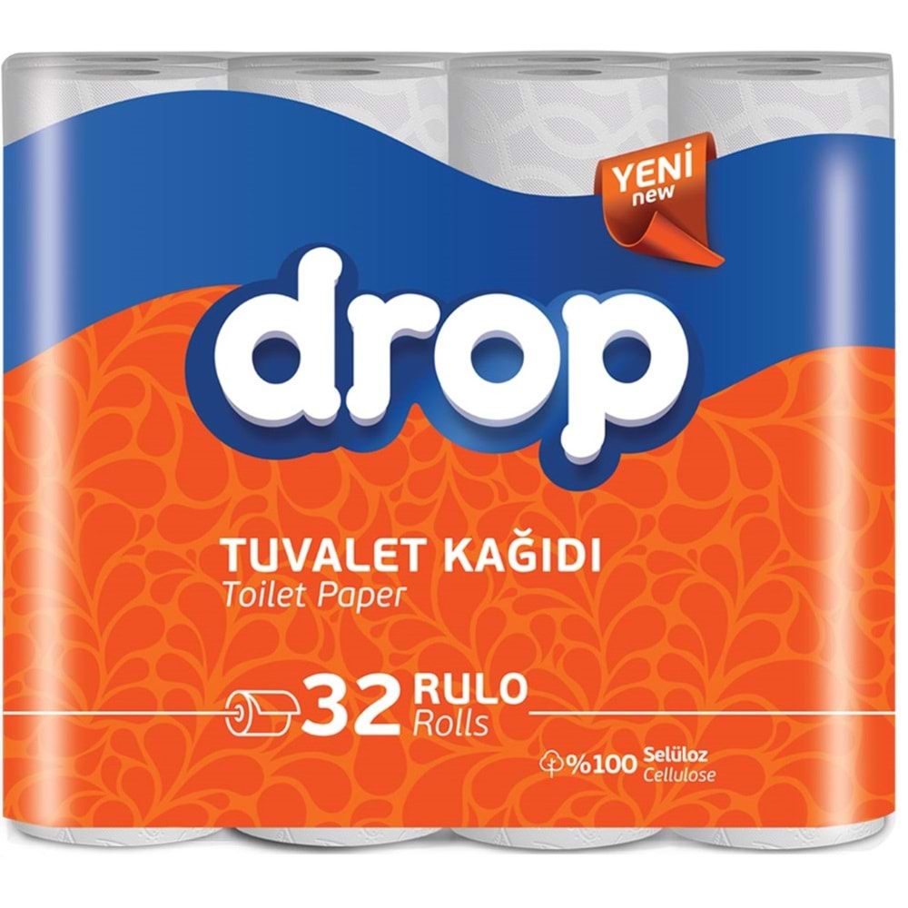 Drop Tuvalet Kağıdı Çift Katlı 96 Lı Paket (3PK*32)