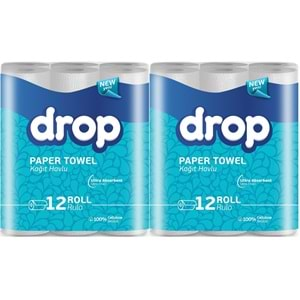 Drop Kağıt Havlu Çift Katlı 24 Lü Paket (2PK*12)