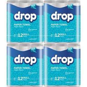 Drop Kağıt Havlu Çift Katlı 48 Li Paket (4PK*12)