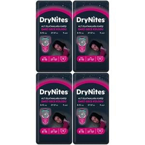 Drynites Emici Gece Külodu/Külot Bez Kız 8-15 Yaş (27-57KG) Large 36 Adet (4PK*9) (Alt Islatmalara Karşı)