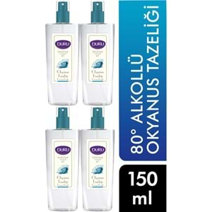 Duru Kolonya Sprey 150ML Okyanus Tazeliği (4 Lü Set)