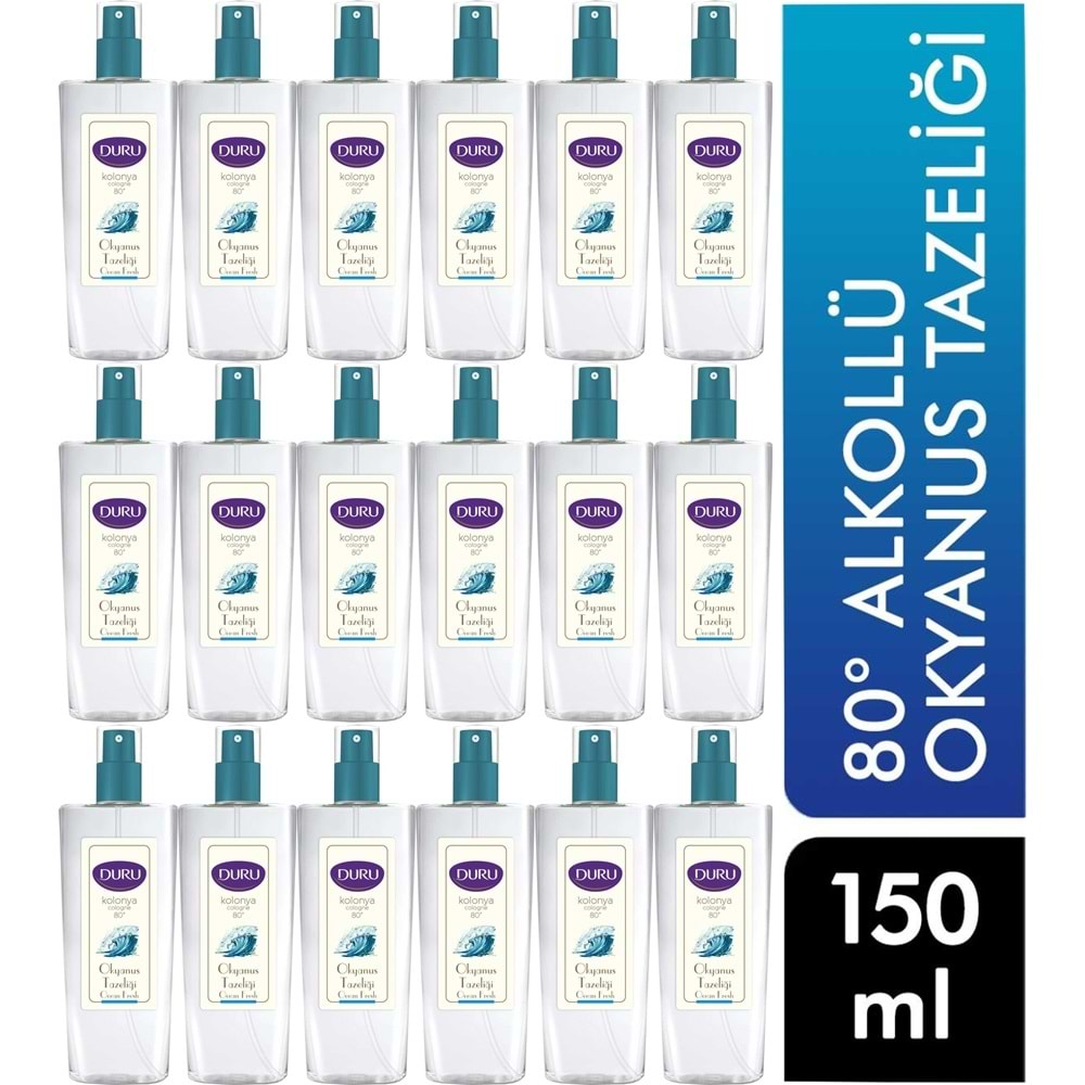 Duru Kolonya Sprey 150ML Okyanus Tazeliği (18 Li Set)