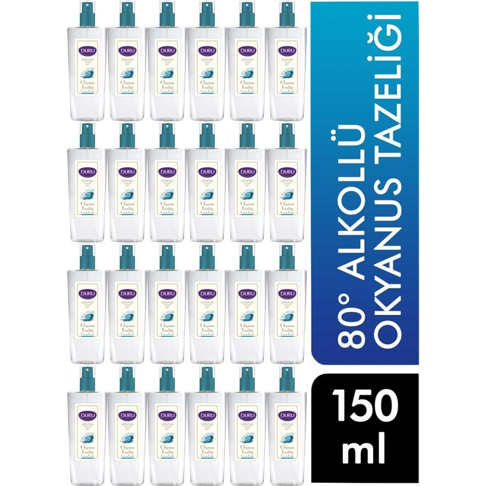 Duru Kolonya Sprey 150ML Okyanus Tazeliği (24 Lü Set)