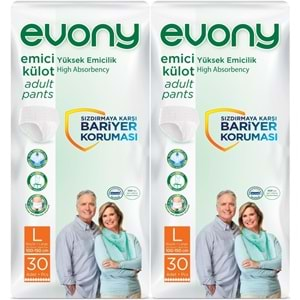 Evony Hasta Bezi Yetişkin Emici Külot L-Büyük 60 Adet (2PK*30)