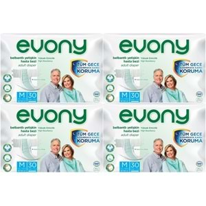 Evony Hasta Bezi Yetişkin Bel Bantlı Tekstil Yüzey M-Orta 120 Adet (4PK*30)