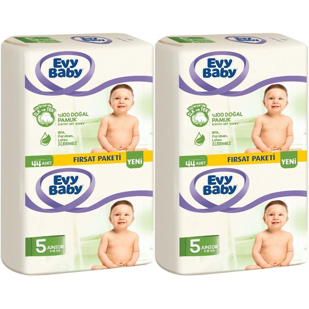 Evy Baby Bebek Bezi Beden:5 (11-18KG) Junior 88 Adet Ekonomik Fırsat Pk