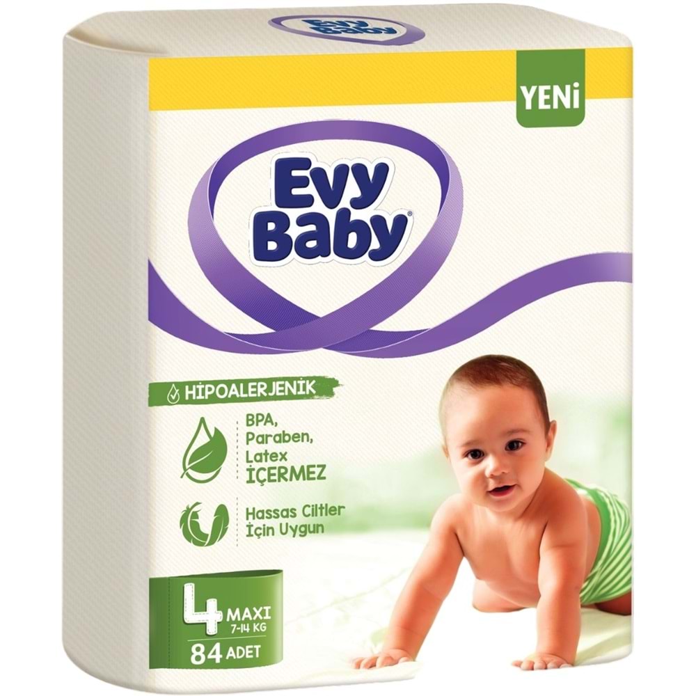 Evy Baby Bebek Bezi Beden:4 (7-14KG) Maxi 504 Adet Ekstra Süper Fırsat Pk