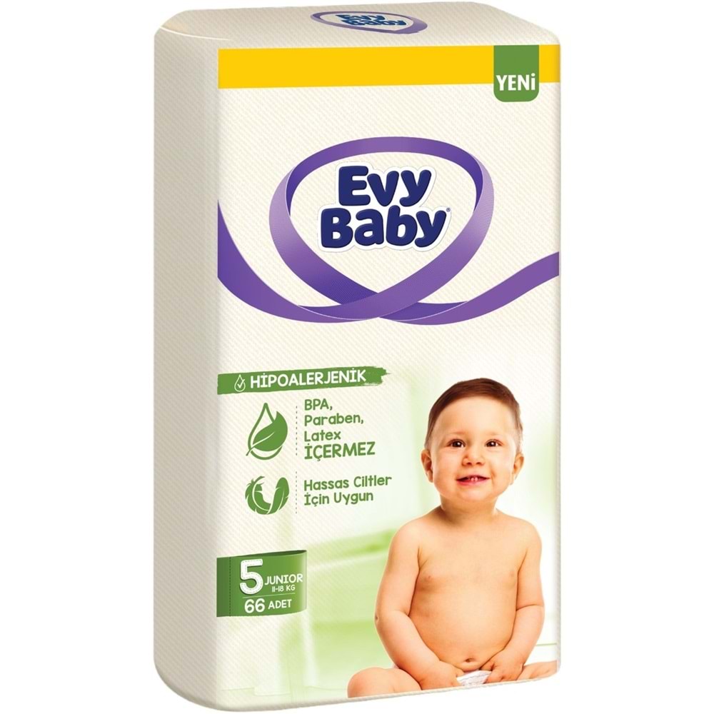 Evy Baby Bebek Bezi Beden:5 (11-18KG) Junior 198 Adet Aylık Süper Fırsat Pk