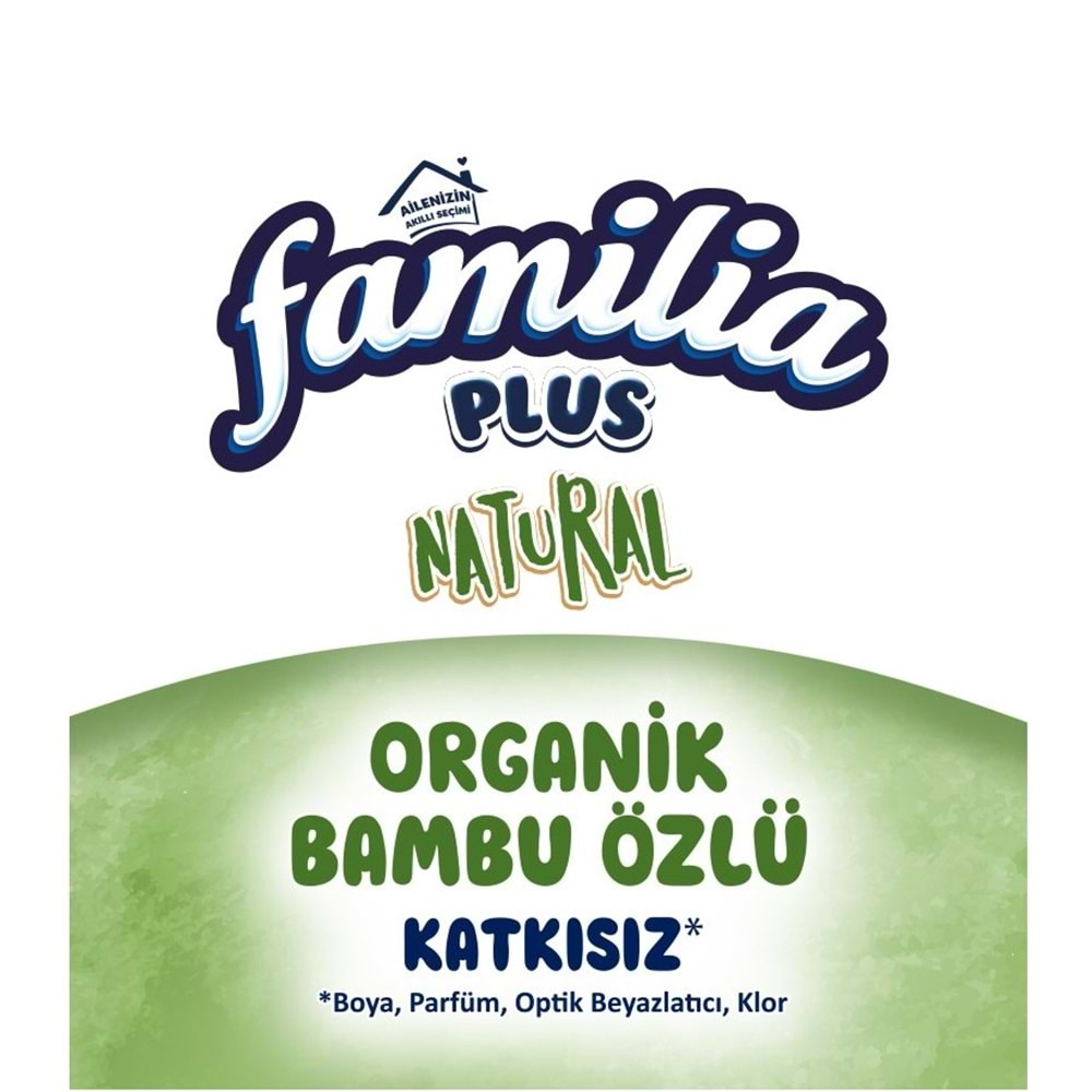 Familia Plus Tuvalet Kağıdı 3 Katlı 64 Lü Paket Natural Organik Bambu Özlü (2PK*32)