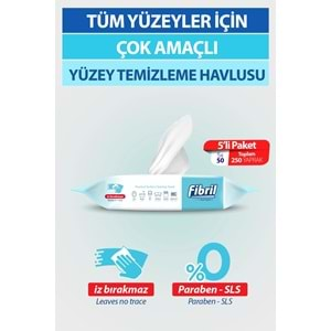 Fibril Yüzey Temizlik Havlusu 50 Yaprak XL Beyaz Sirke-Sabun Kokulu 4 Lü Set 200 Yaprak Plst Kpk