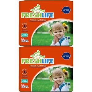 Fresh Life Hasta Bezi Çoçuklar İçin Bel Bantlı Tekstil Yüzeyli XS-Ekstra Küçük 60 Adet (2PK*30)