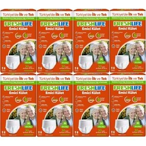 FreshLife Emici Külot Hasta Bezi Medium - Orta - M 240 Adet (8PK*30)