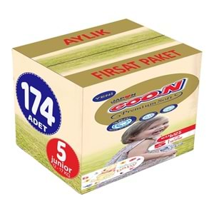 Goon Premium Soft Külot Bebek Bezi Beden:5 (12-17Kg) Junior 174 Adet Aylık Fırsat Pk