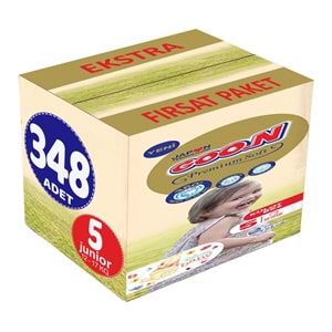 Goon Premium Soft Külot Bebek Bezi Beden:5 (12-17Kg) Junior 348 Adet Ekstra Fırsat Pk