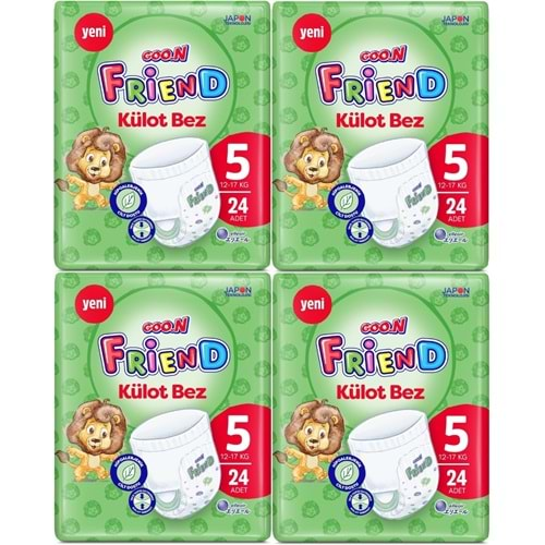 Goon Friend Külot Bebek Bezi Beden:5 (12-17KG) Junior 96 Adet Jumbo Aylık Fırsat Pk