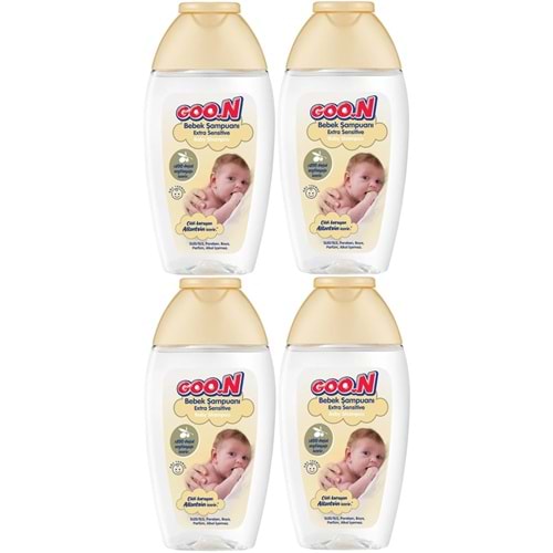 Goon Bebek Saç ve Vücut Şampuanı 200ML Ekstra Sensitive/Hassas (4 Lü Set)
