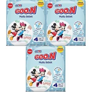 Goon Mutlu Bebek Bebek Bezi Beden:4 (9-14KG) Maxi 270 Adet Aylık Fırsat Pk