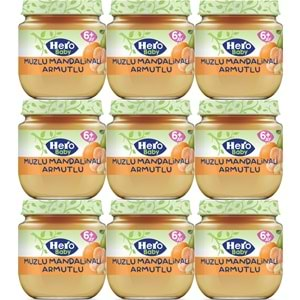 Hero Baby Kavanoz Maması 125GR Muz Mandalin Armut 9 Lu Set