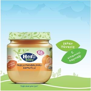 Hero Baby Kavanoz Maması 125GR Muz Mandalin Armut 9 Lu Set