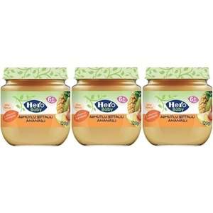 Hero Baby Kavanoz Maması 120GR Armutlu Şeftalili Ananaslı (3 Lü Set)