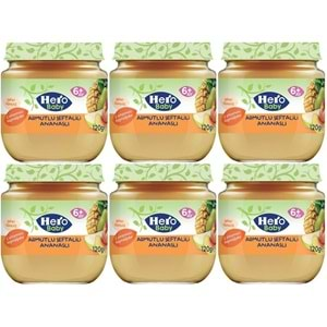 Hero Baby Kavanoz Maması 120GR Armutlu Şeftalili Ananaslı (6 Lı Set)