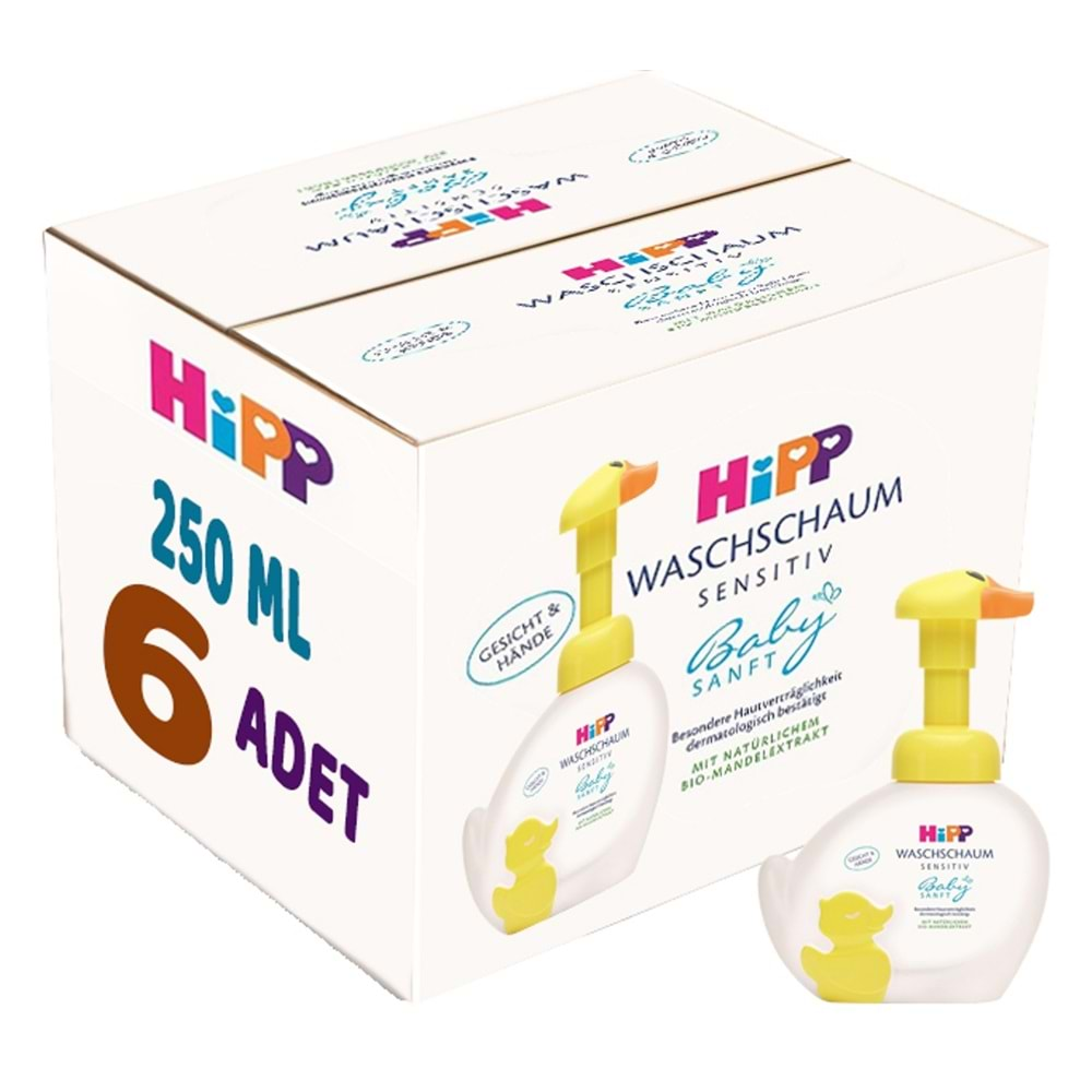 Hipp Babysanft Bebek/Çoçuk El Yıkama Köpüğü 250ML Pompalı 6 Lı Set