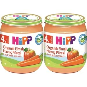 Hipp Organik Kavanoz Maması 125Gr Elmalı Havuç Püresi (2 Li Set)