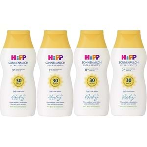 Hipp Babysanft Bebek Güneş Sütü 200Ml (30 Faktör) (4 Lü Set)