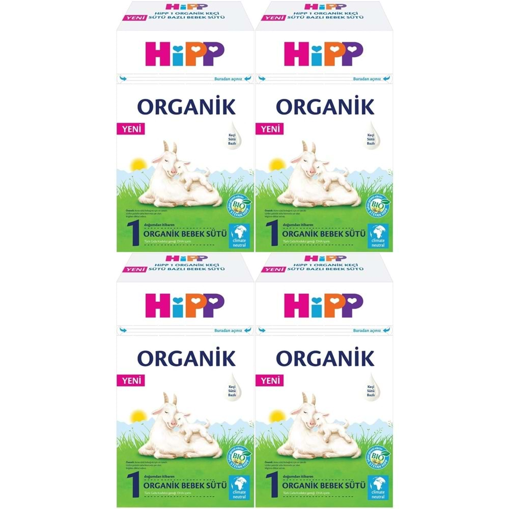 Hipp Organik Keçi Sütü Bazlı Devam Sütü 400GR No:1 (0-6 Ay) (4 Lü Set)