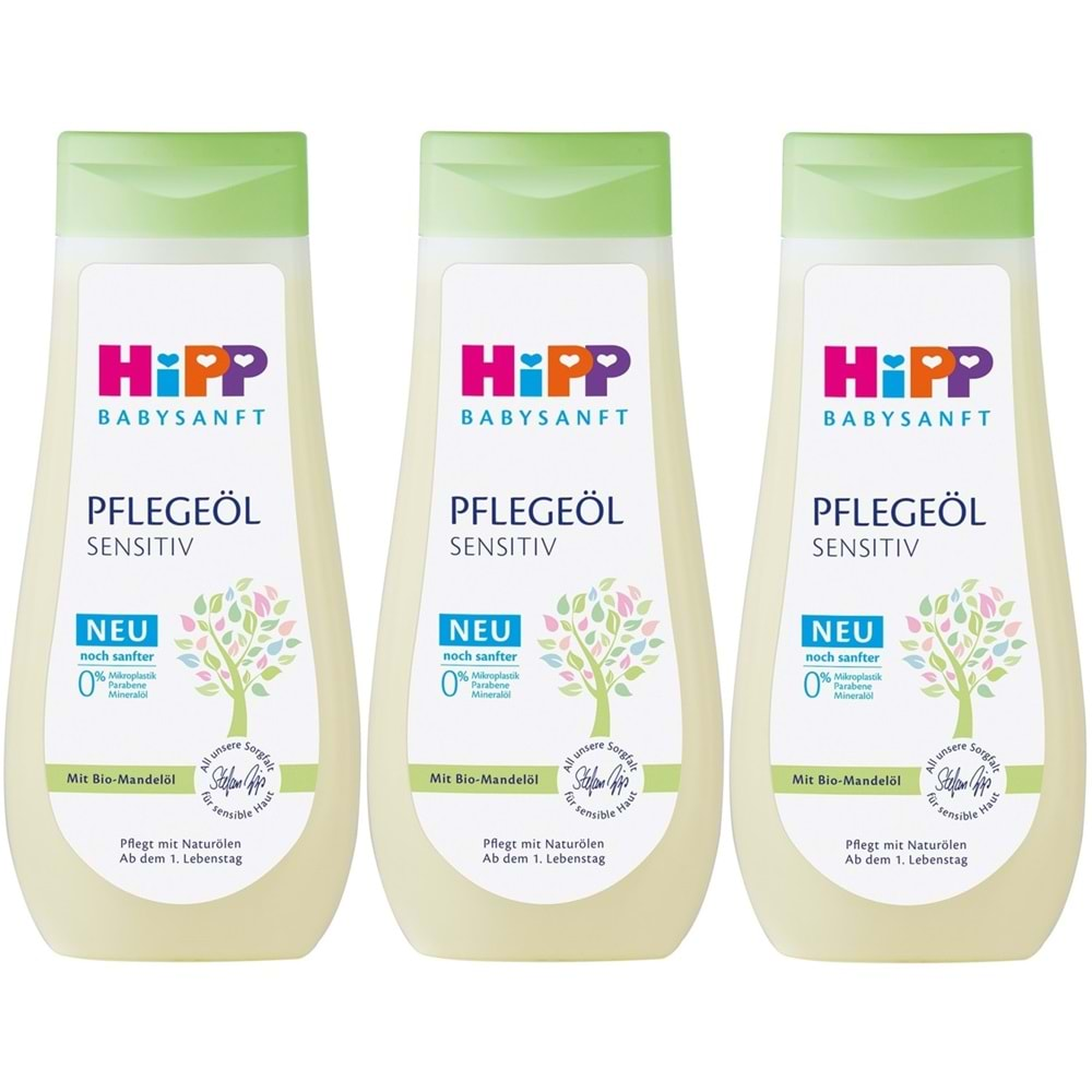 Hipp Babysanft Bebek Bakım Yağı/Pelegeöl Sensıtıv 200ML (3 Lü Set)