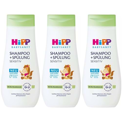 Hipp Babysanft Çoçuk Şampuanı (Shampoo +Spülung) Sensıtive 200ML (3 Lü Set)